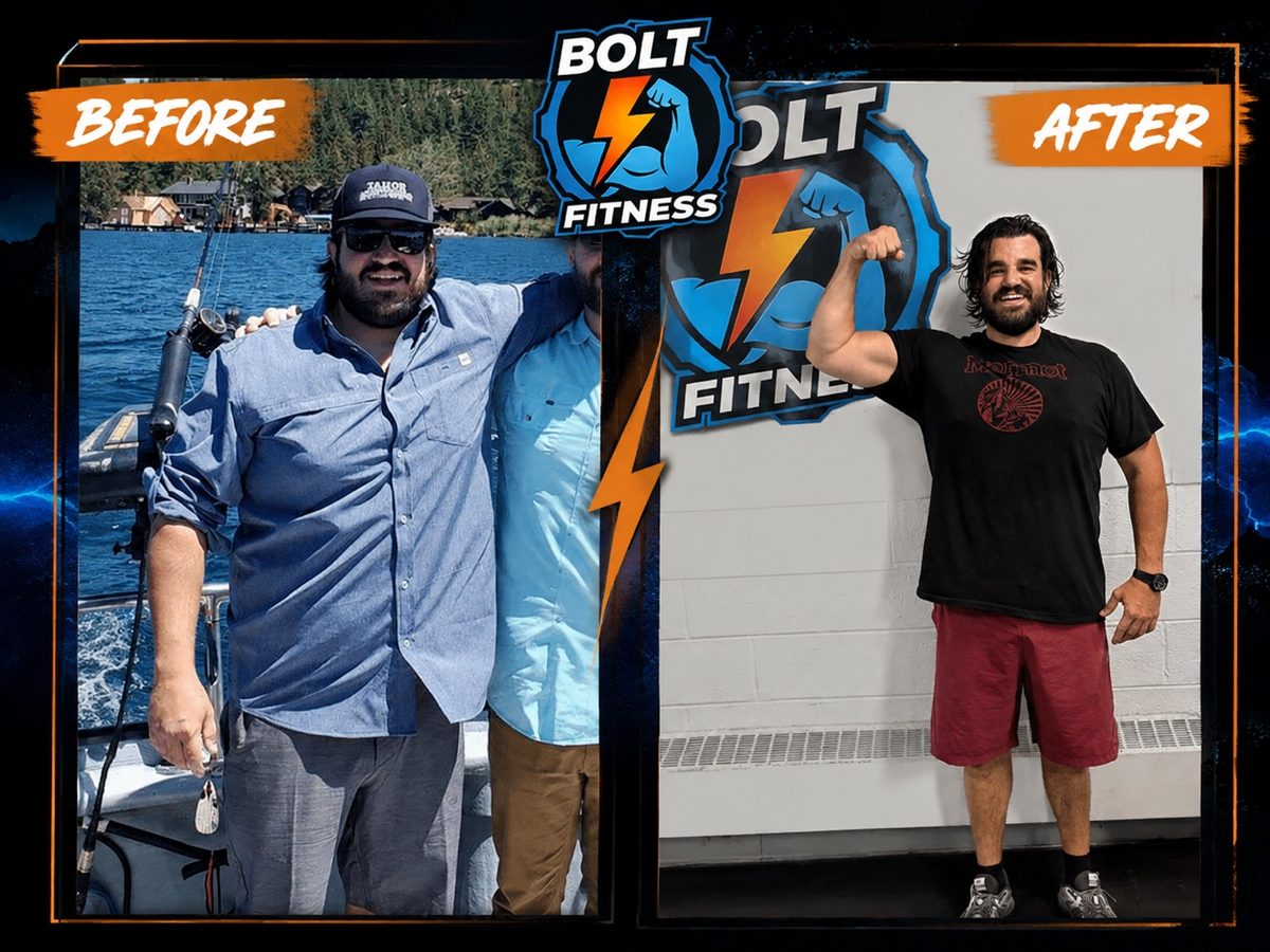 Bolt Fitness member before-and-after transformation
